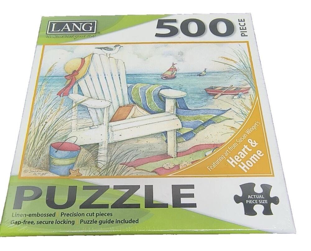 LANG Jigsaw Puzzle 500 Pieces JUST BEACHY MINT NEW FACTORY SEALED